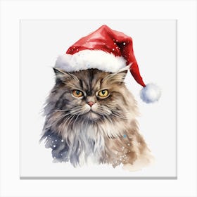 Santa Cat 31 Canvas Print