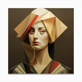 Geometric Belgian Woman 02 Canvas Print