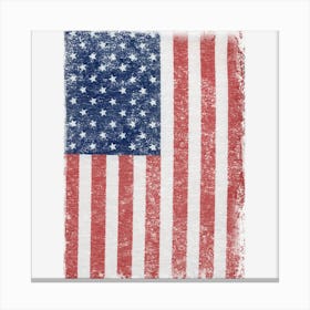 Distressed Us Flag Canvas Print