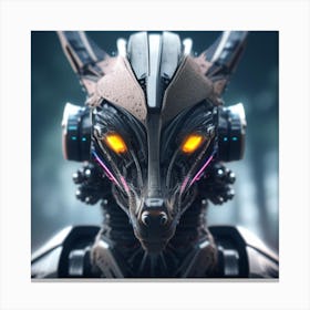 Cybernetic Wolf Canvas Print