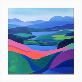 Colourful Abstract The Lake District England 2 Canvas Print