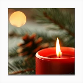 Christmas Candle Canvas Print