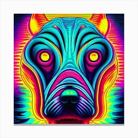 Psychedelic Dog 8 Canvas Print