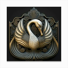 Golden Swan Canvas Print