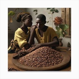 'Cocoa Beans' Canvas Print