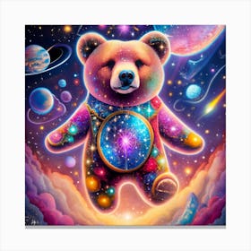 Teddy Bear In Space 6 Canvas Print