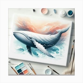 Whale Painting 1 Canvas Print