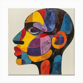 Portrait Of A Head - colorful cubism, cubism, cubist art,    abstract art, abstract painting  city wall art, colorful wall art, home decor, minimal art, modern wall art, wall art, wall decoration, wall print colourful wall art, decor wall art, digital art, digital art download, interior wall art, downloadable art, eclectic wall, fantasy wall art, home decoration, home decor wall, printable art, printable wall art, wall art prints, artistic expression, contemporary, modern art print, Canvas Print