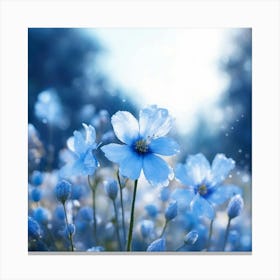 Blue Flowers Canvas Print