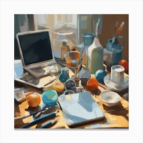 Studio Table Canvas Print