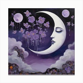 Violet moon Canvas Print