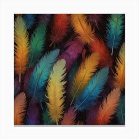 Colorful Feathers 11 Canvas Print