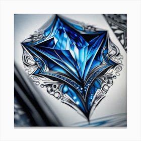 Blue Diamond 4 Canvas Print