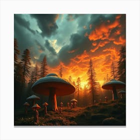 Mushroom Forest 15 Canvas Print