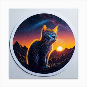 Cat Colored Sky (33) Canvas Print