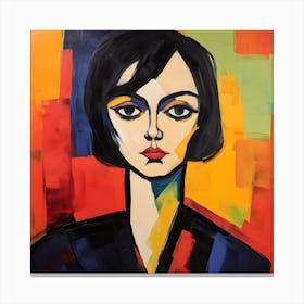 Abstract Portrait Of A Woman 7 Canvas Print