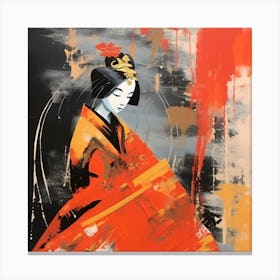 Artjuicebycsaba Close Up Style Minimalist Zen Japanese Noh Thea 7b98bee7 Ea9d 440a 89f1 195b07ce35a4 Denoised Upscaled X4 Canvas Print