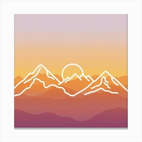 Mountains At Sunset Canvas Print