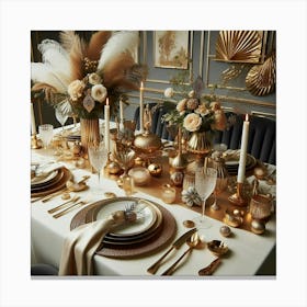 Deco Table Canvas Print