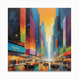 New York City Art Print 2 Canvas Print