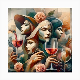 Women Of Wine Canvas Print
