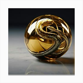 Golden Snake 3 Canvas Print