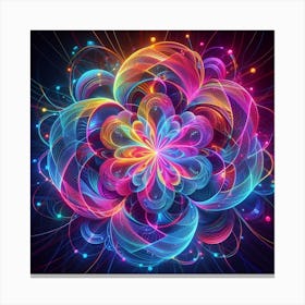 Psychedelic Flower Canvas Print