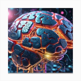 Artificial Intelligence Brain 66 Canvas Print