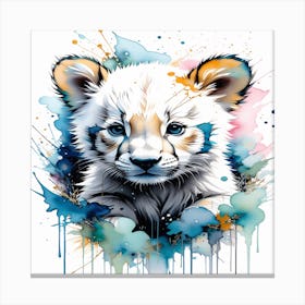 Lion Cub Painting Canvas Print