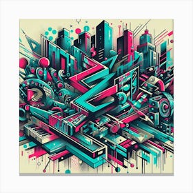 Abstract Cityscape 4 Canvas Print