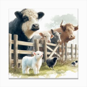Farm Animals 2 Canvas Print