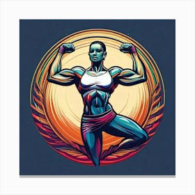 Firefly Dynamic Fitness Logo Showcasing Strength And Balance 66274 Canvas Print