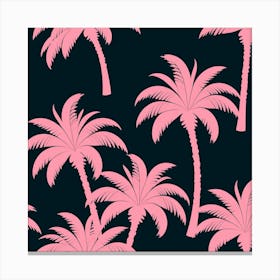 Pink Palm Trees Canvas Print