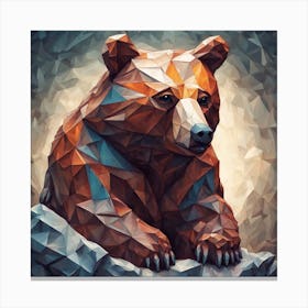 Geometric Art bear 1 Canvas Print