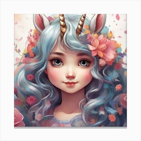 Unicorn Girl Canvas Print