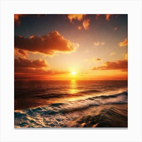 Sunset Over The Ocean 112 Canvas Print