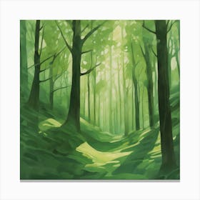 Green Forest 3 Canvas Print