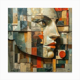 Abstract Woman'S Face Canvas Print