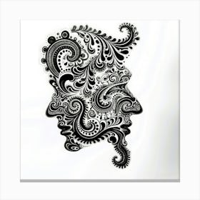 Narcissist - Two Faced Filigree Canvas Print