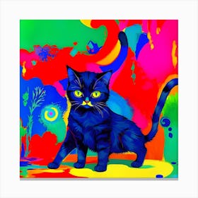 Color cat Canvas Print