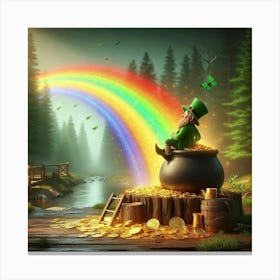 Rainbow Leprechaun Canvas Print