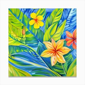 Tropical Flowers Three Canvas Print
