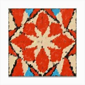 Red And Blue Chroma Burst Canvas Print