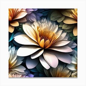 Flowers Wallpaper 3 Canvas Print