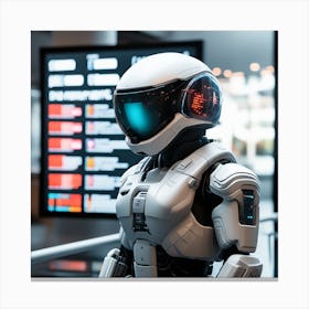 Futuristic Robot 123 Canvas Print