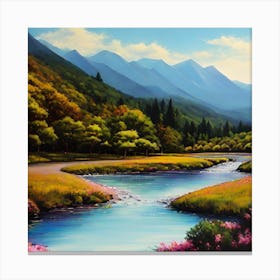 River In The Mountains 11 Canvas Print