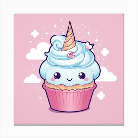 Unicorn Cupcake Canvas Print