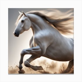 Close Up Of The Horse In Gallop (30) Canvas Print