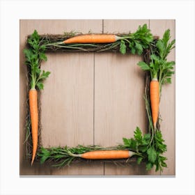 Frame Of Carrots 3 Canvas Print
