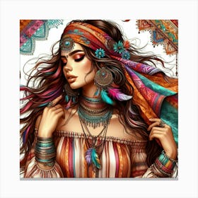 Bohemian Girl Canvas Print